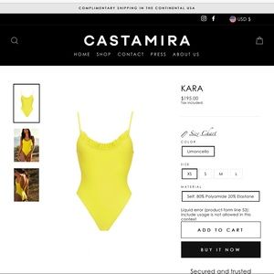 NWOT Castamira women’s large one piece green